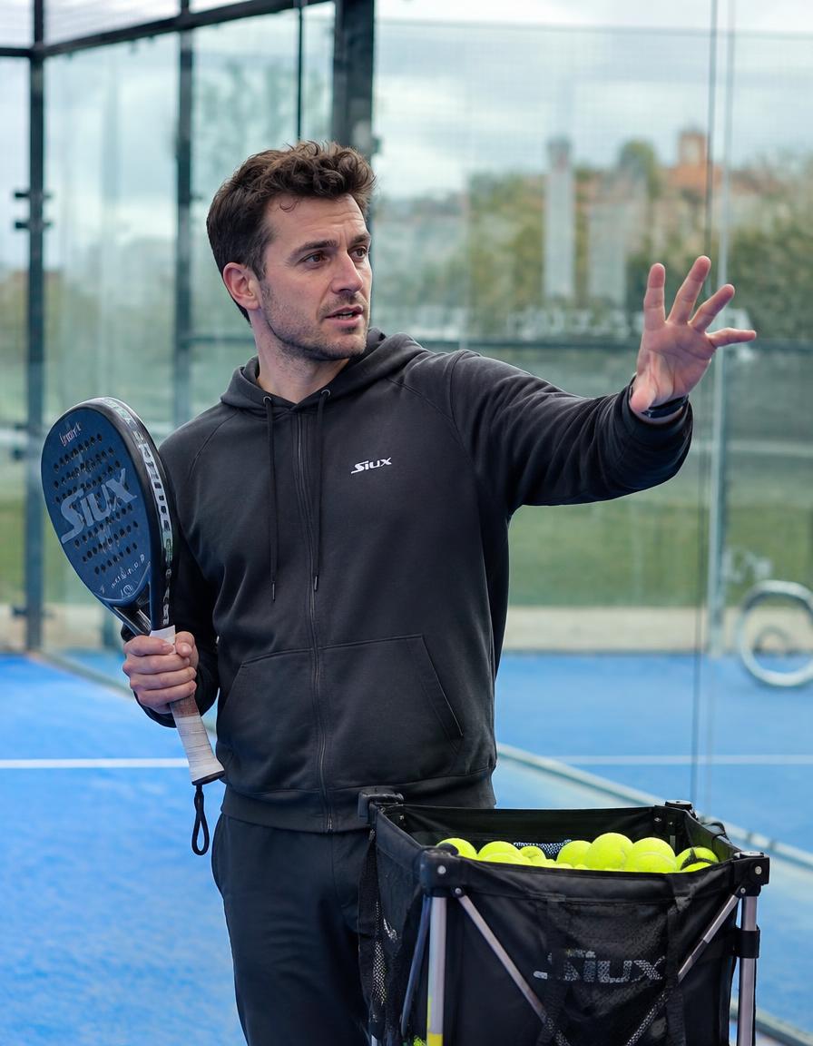 Professor de padel no campo