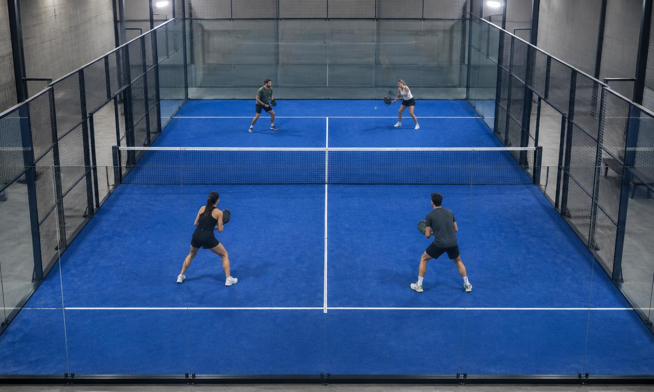 Jogo de pares num campo de padel